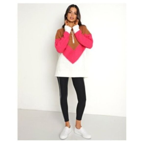 Show Me Your Mumu Weston Half Zip Pullover Ski Lift Sweater size large - Picture 6 of 7